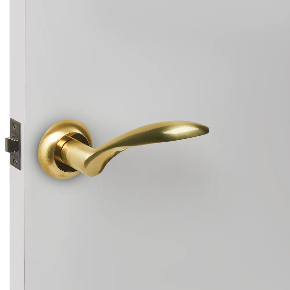 Дверные ручки Punto Viola без запирания цвет матовое золото STLM-2187007 - Вид №4