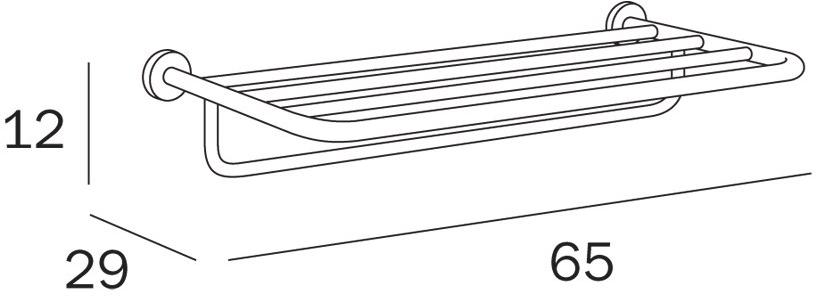 INDA® Держатель для полотенец / полка для ванной из нержавеющей стали Inox A14690 - Вид №1