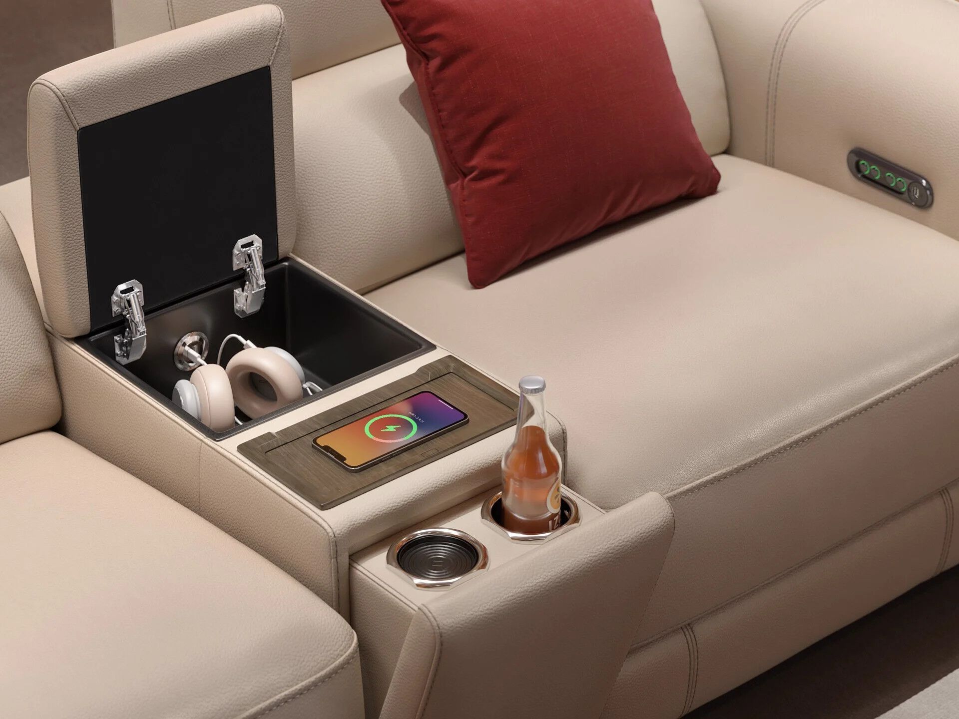 3-местный кожаный диван Sofanella Arona ARCH-00107056 - Вид №3