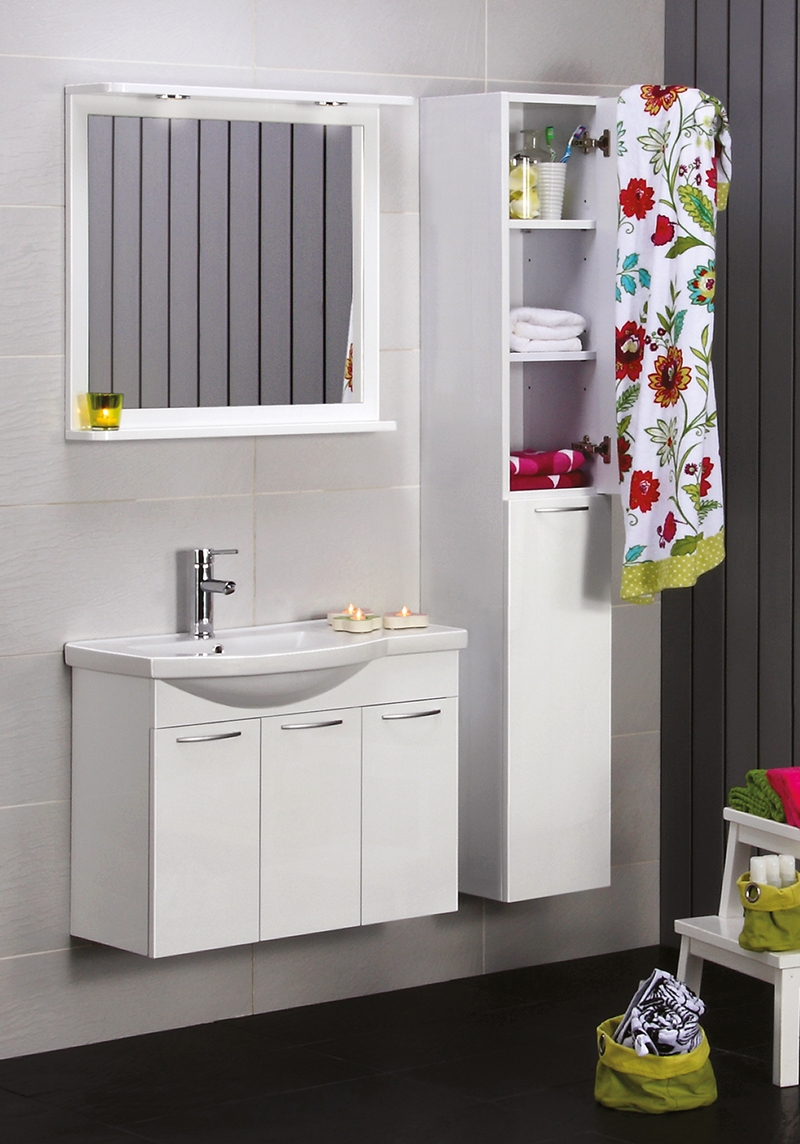 1279 Mirror Fix 750 White High Gloss Noro  Белый  - Вид №1