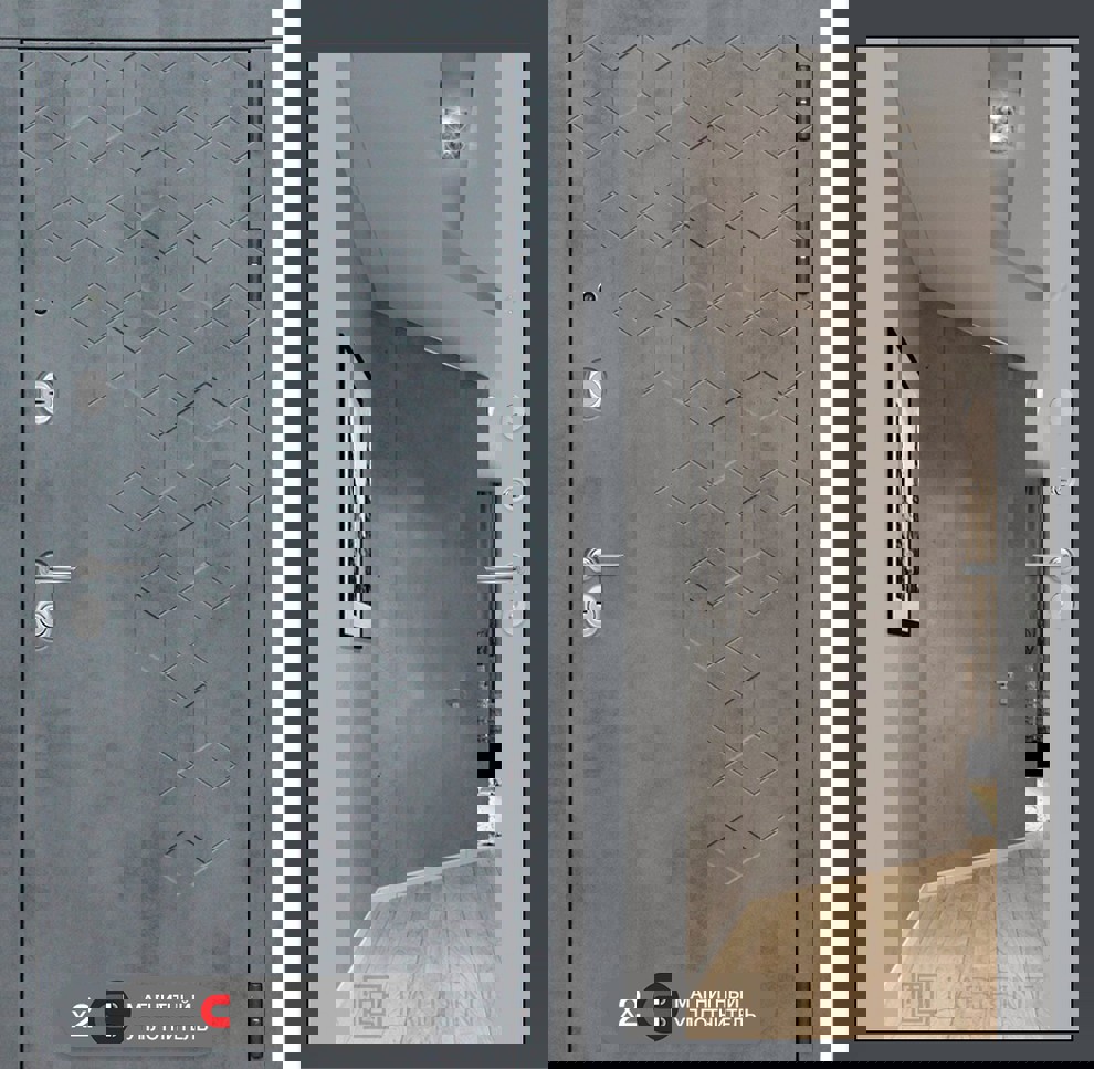 90451759 Дверь входная Бетон 96 правый зеркало макс. STLM-0227760 LABIRINTDOORS