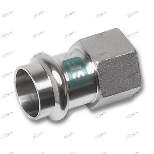 619270G1812 SANHA 19270G пресс.-фит. без силикона муфта перех., нерж.сталь 18x1/2 мм 