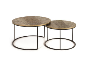 Штабелируемый алюминиевый круглый журнальный столик