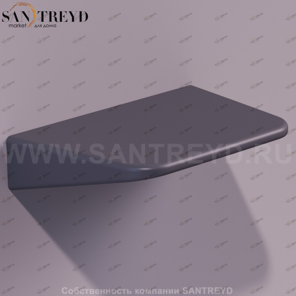 Полка подвесная BADEN BADEN 40 см черно-серая Simas DE15ANTRACITEMATT