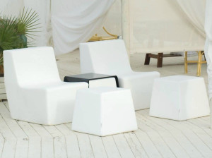 Искусственная кожа квадратный сад пуфик