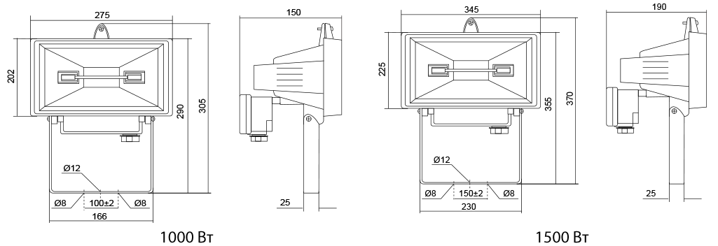 Прожектор галогенный FL-H1000 Foton 7451 - Вид №1