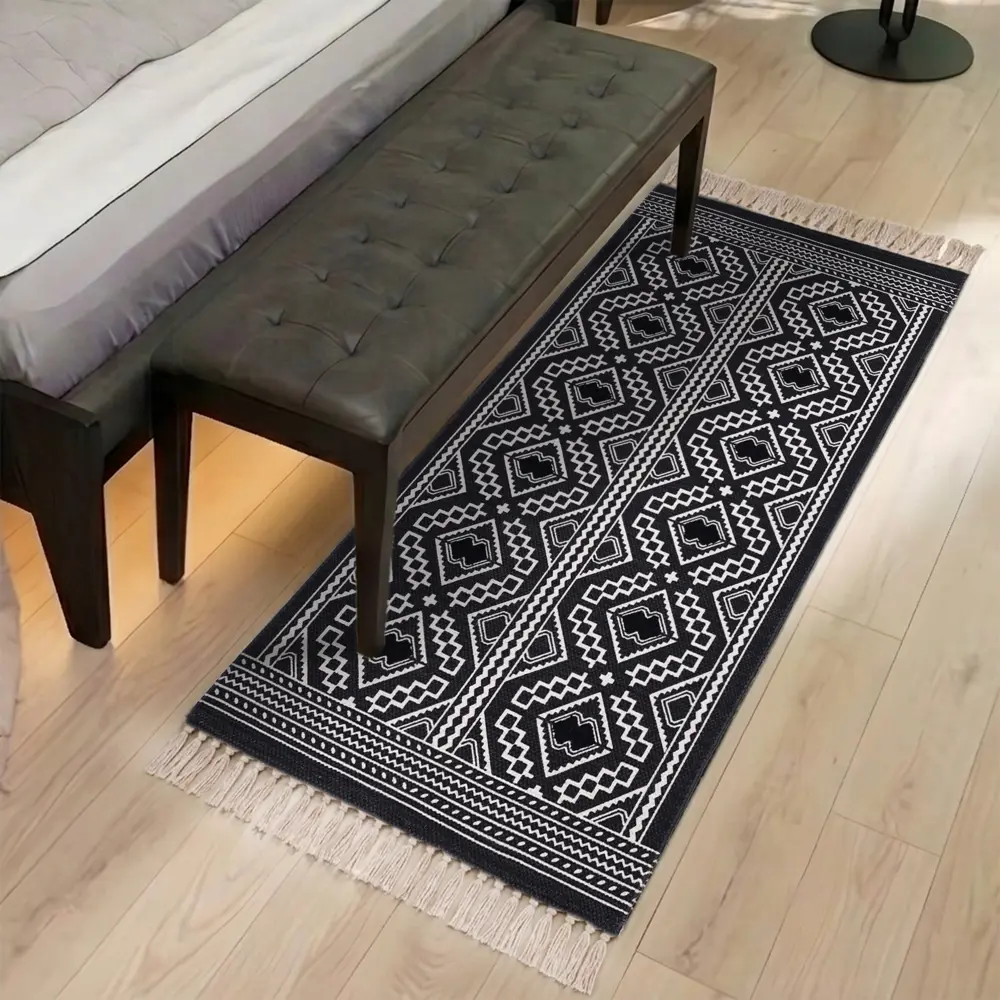 Коврик грязезащитный KREAFORTA Cauvery 60x120 см хлопок цвет белый STLM-2138747