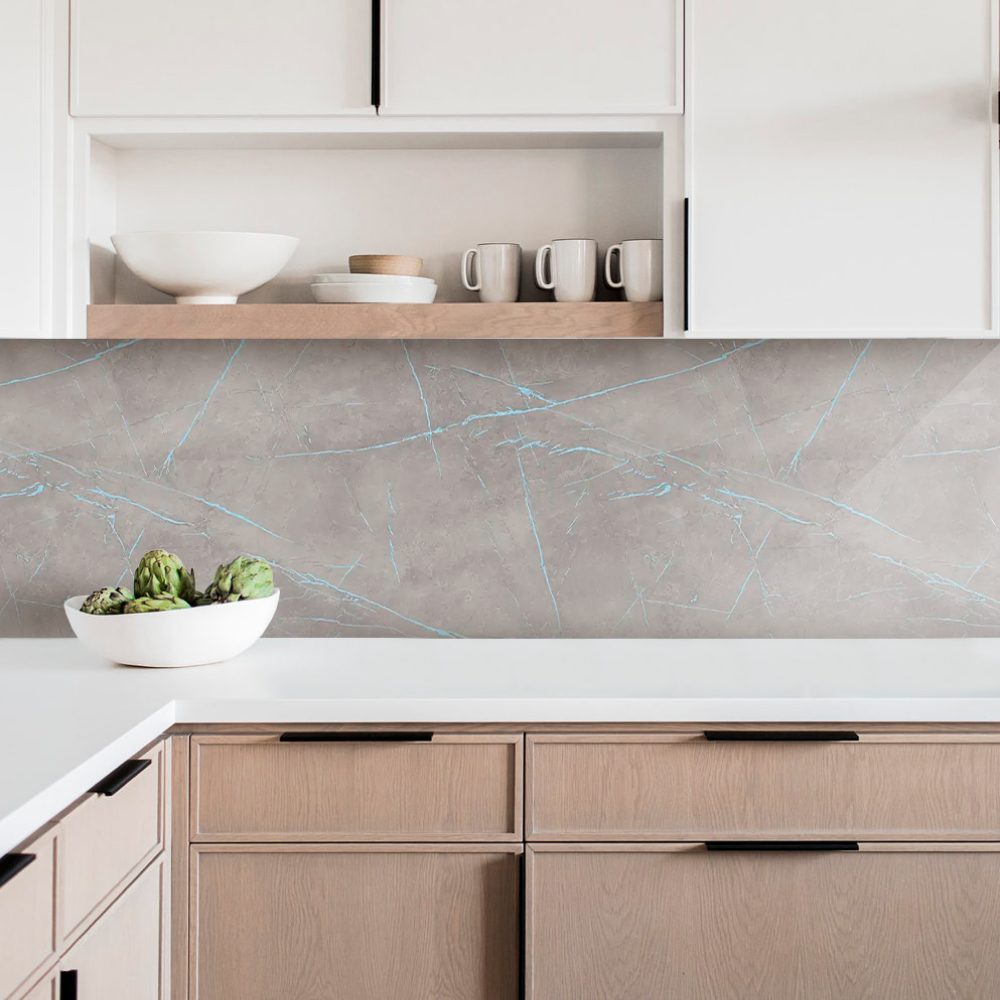 Кухонный фартук АБС Stella Light Каспий Голубой 600*3000*0,75мм STSR-971 - Вид №1