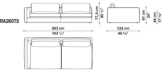 B&B Italia Модульный угловой диван из ткани Richard sun-id-1472345 - Вид №88