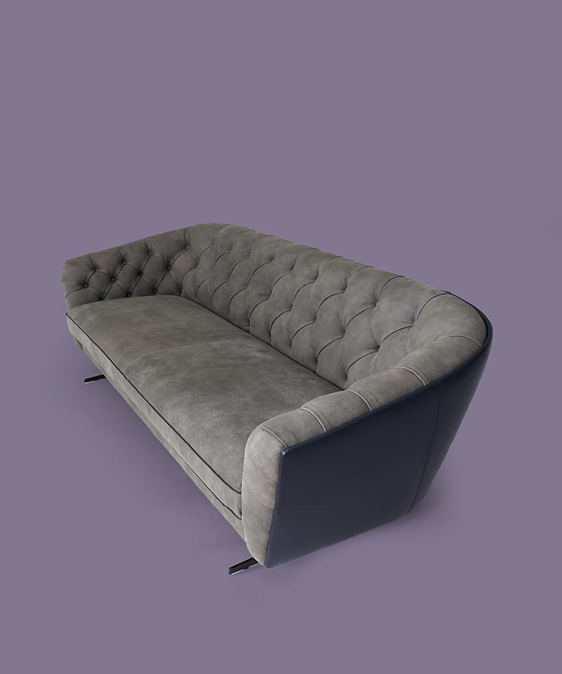 3-местный кожаный капитонный диван Borzalino New Kap ARCH-00108085 - Вид №11