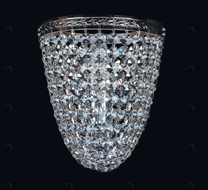 Бра Bohemia Ivele 1925/1S/Ni BOHEMIA IVELE  078232 Прозрачный;серебро 