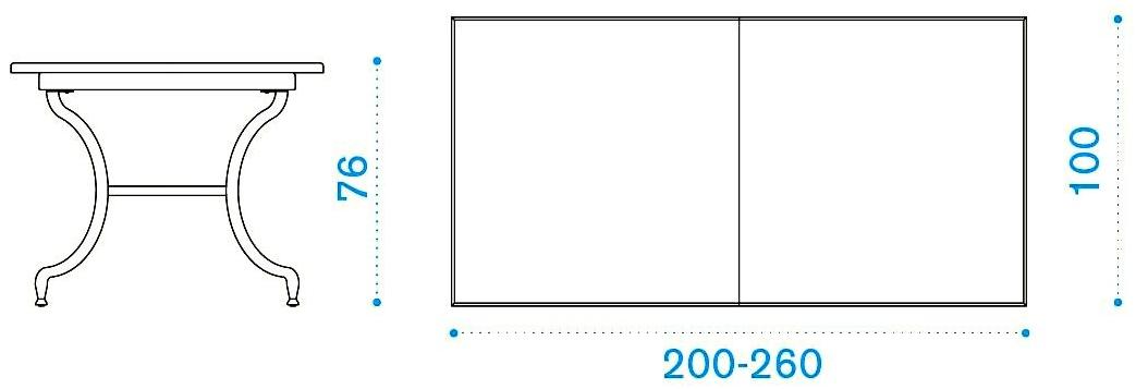 Ethimo Прямоугольный садовый стол из стали Elisir sun-id-1378096 - Вид №5