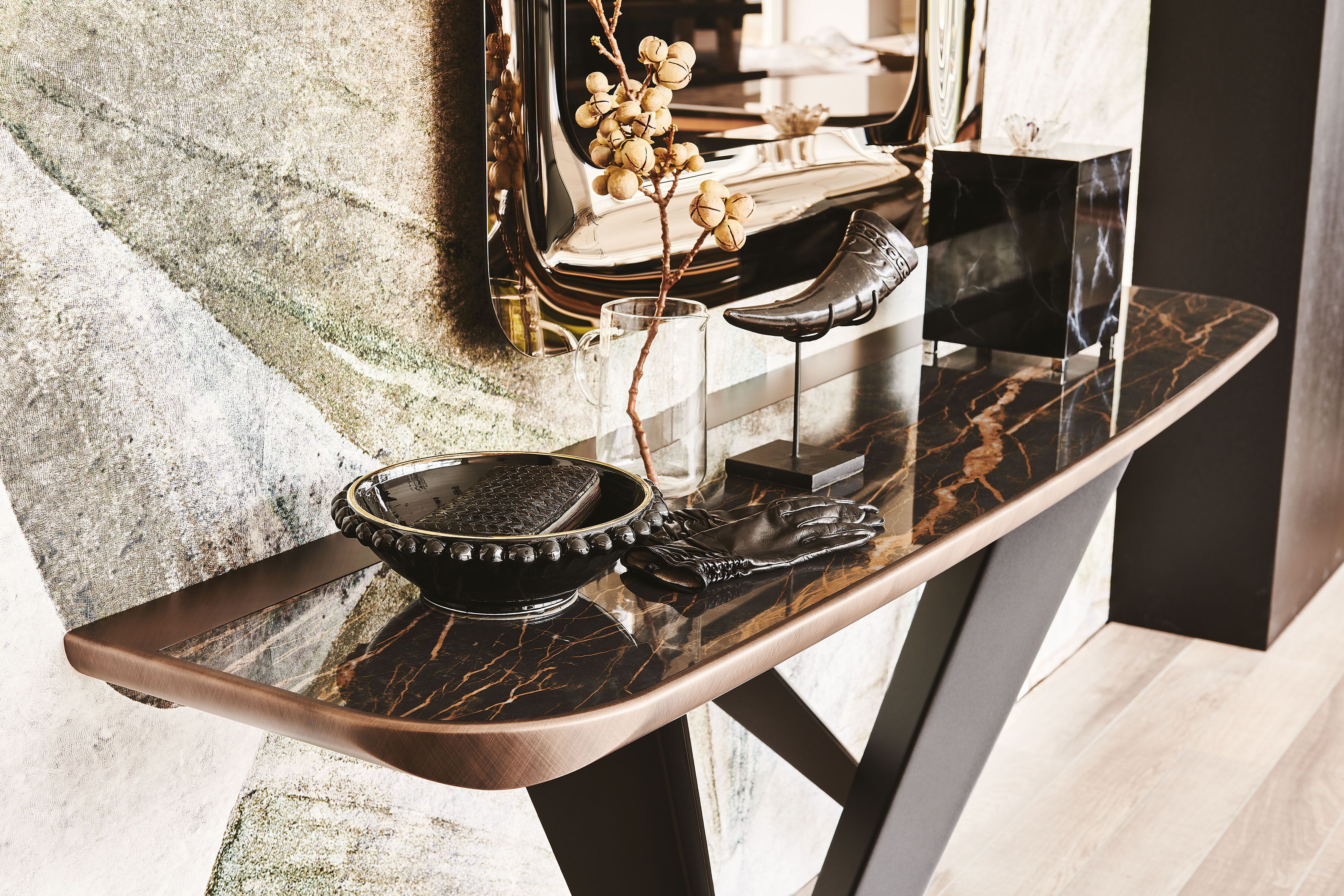 Стальной полумесяц и керамическая верхняя консоль Cattelan italia WESTIN KERAMIK PREMIUM ARCH-00143777 - Вид №2