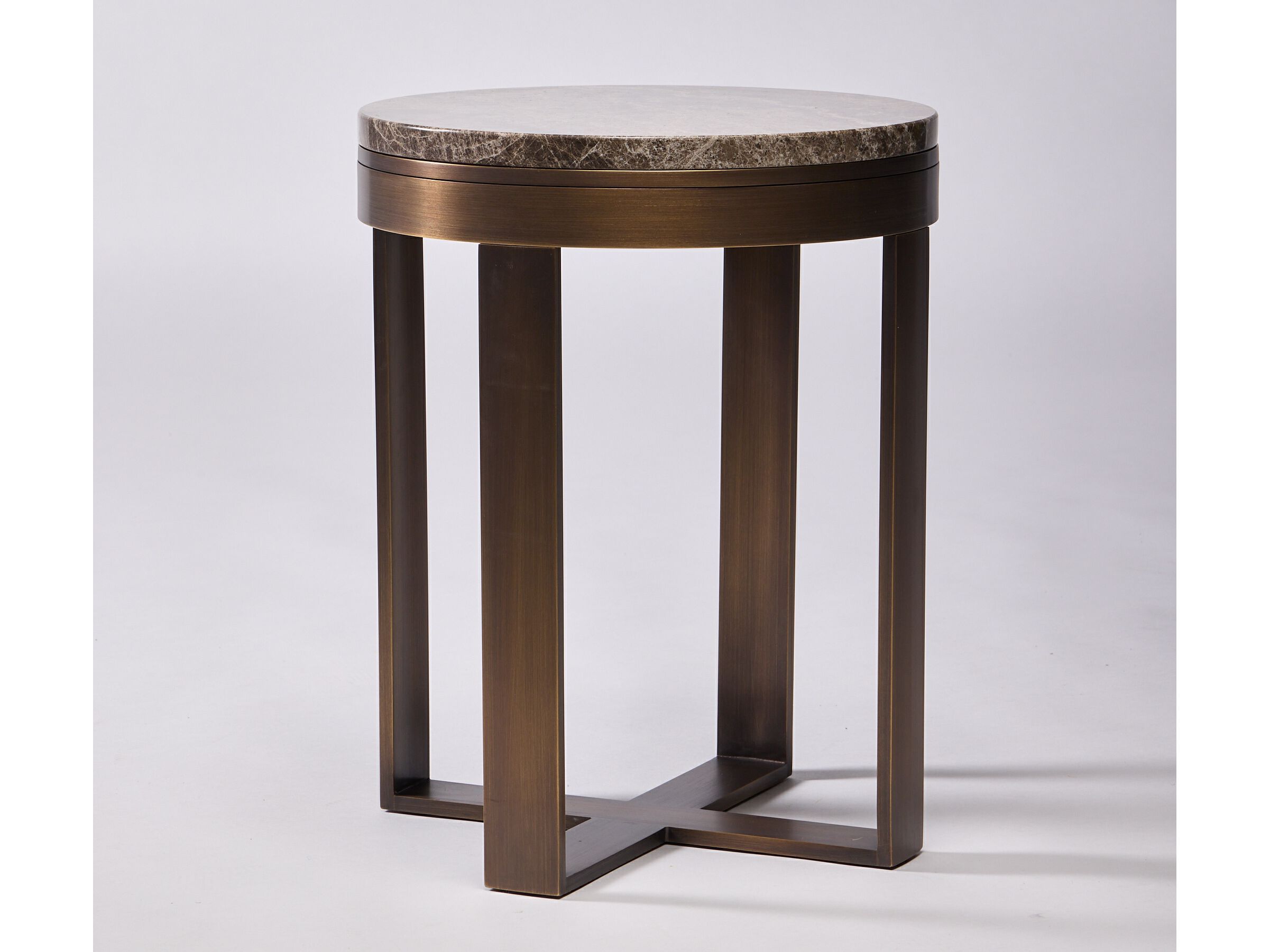 Круглый журнальный столик из черного мрамора Marquina REDA AMALOU DESIGN ARCH-00036495