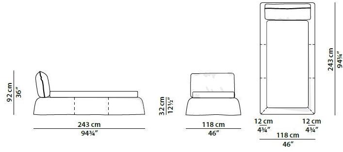 BAXTER Кровать двуспальная с обивкой кожей sun-id-1373909 - Вид №3