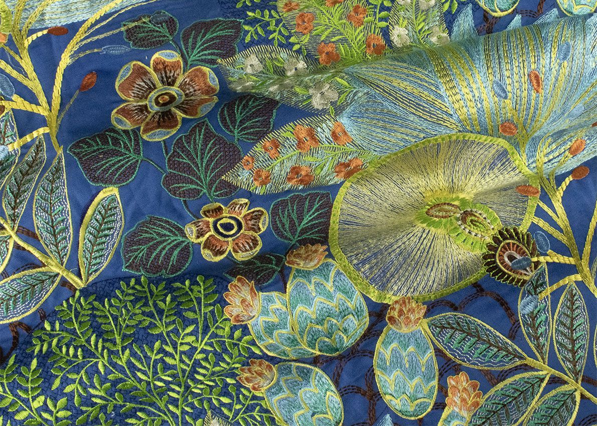 Обивочная ткань с цветочным рисунком Jannelli&Volpi СП GRANDE CORNICHE FABRICS ARCH-00051111 - Вид №5