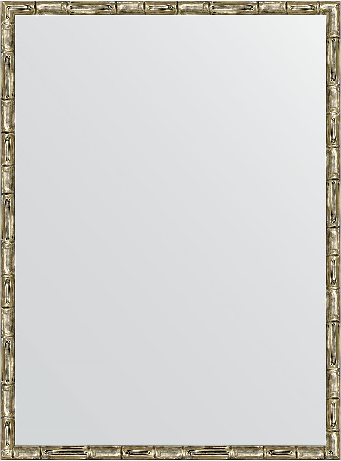 BY 0642 Зеркало в багетной раме - серебряный бамбук 24 mm EVOFORM Definite