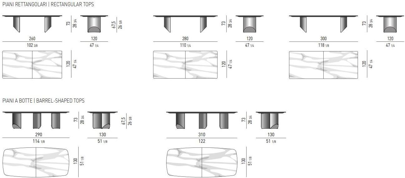 Minotti Прямоугольный мраморный стол для гостиной Wedge sun-id-1467030 - Вид №3