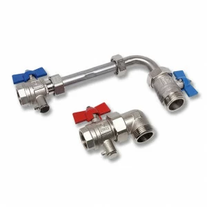 1VTWMZ34V SANHA VT-WMZ-V Комп-кт вертик.подкл-я для панельных модулей отоп-я  3/4 мм