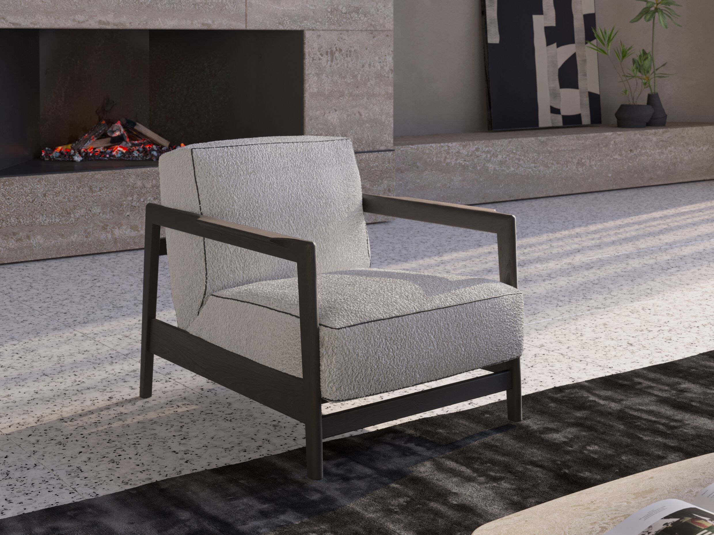 Кожаное или тканевое кресло с подлокотниками Vibieffe 1390 ESSENCE ARCH-00118580