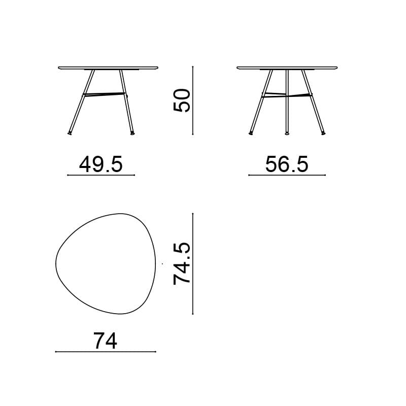Стальной овальный садовый стол Arper ARCH-00063271 - Вид №3
