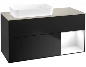Villeroy&Boch Тумба под раковину Прямоугольная версия F693GFPD Finion Black Matt Lacquer