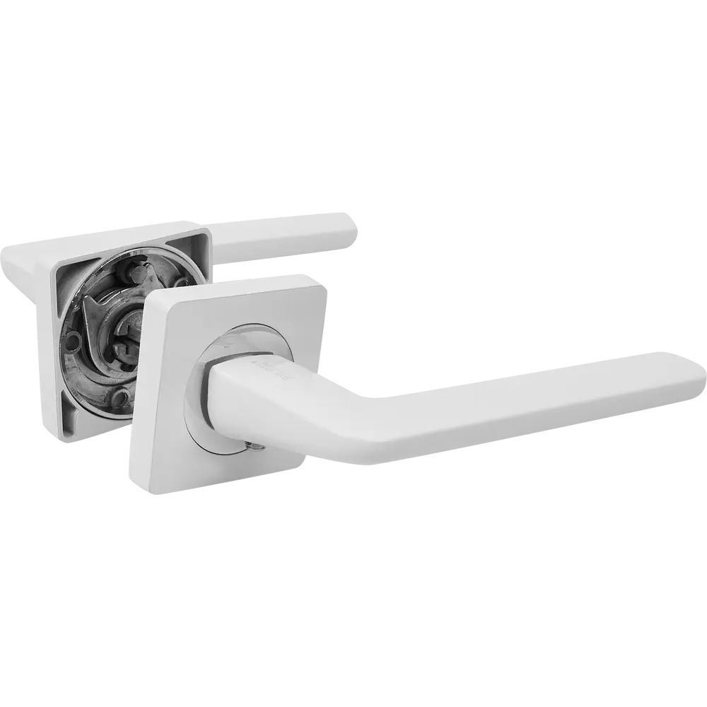 Ручка дверная на розетке Reinz Лана, цвет белый хром RENZ STLM-2175352
