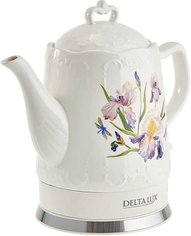 9235542 Электрочайник DELTA LUX DE-1012 белый STDN-0005600 - Вид №1