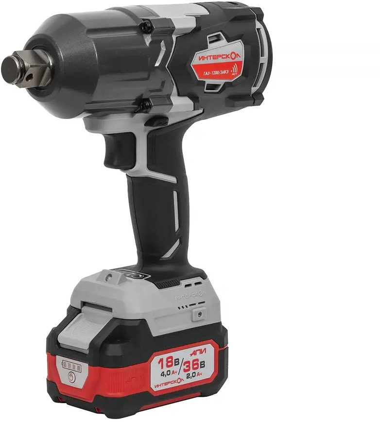 Интерскол ГАУ1200/36ВЭ: профессиональный аккумуляторный гайковерт с крутящим моментом 1200 Нм 89373631