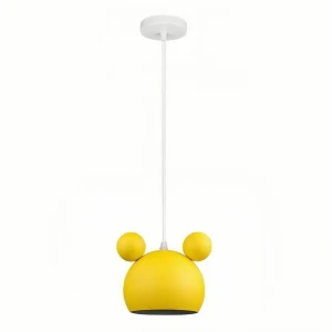 91657077 Светильник подвесной Flylight Pdl-panda-jel 1 лампы 8 м² цвет желтый STLM-1508525