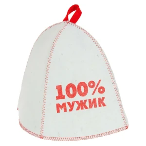 Шапка для бани войлок цвет белый