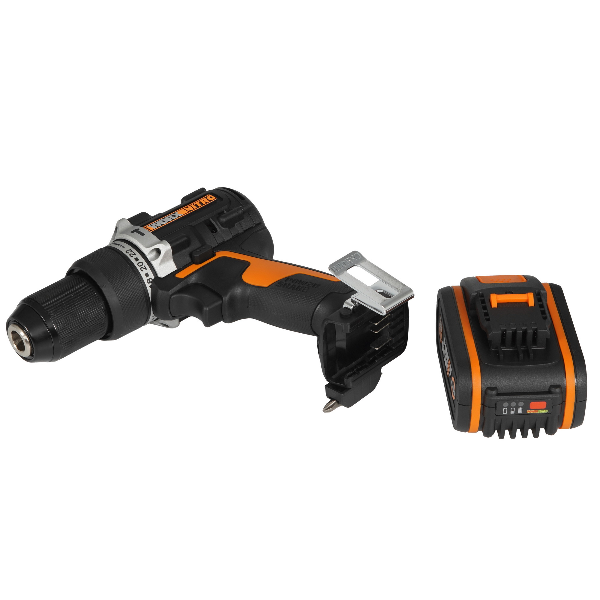 Дрель-шуруповерт Worx WX352.1 PowerShare 20V 5325137 STDN-0022437 - Вид №5