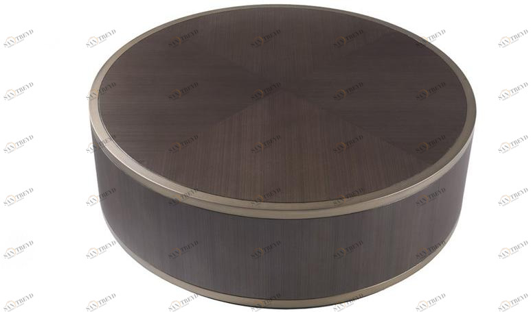 Gianfranco Ferré Home Низкий круглый деревянный журнальный столик Connor sun-id-1425030