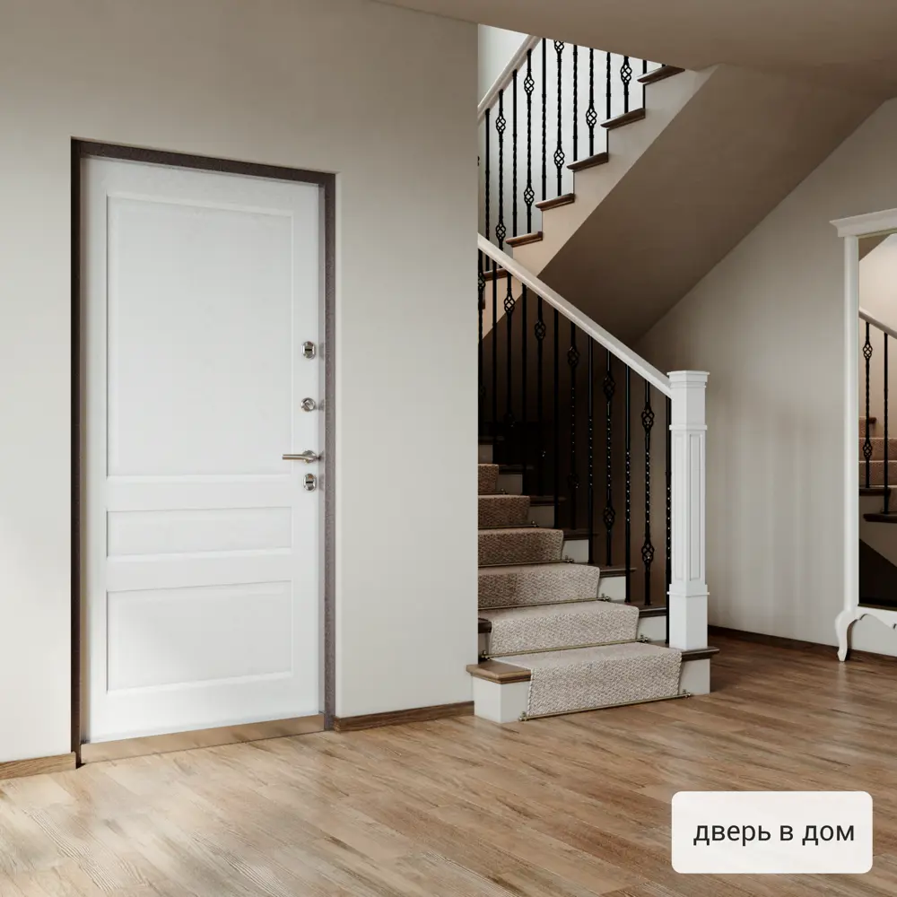Дверь входная металлическая Термо 880 мм левая цвет магнолия айсберг 83404274 STLM-2037562 TOREX  - Вид №14