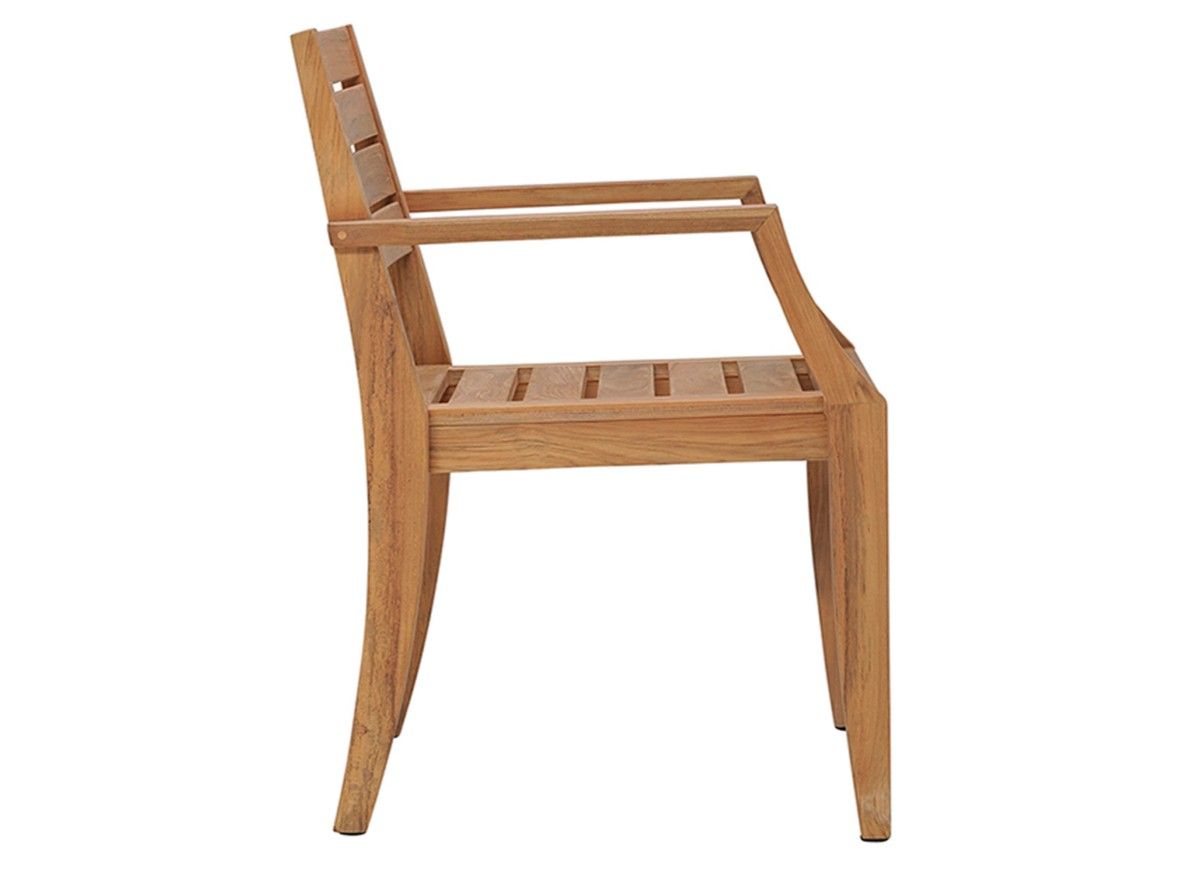 Штабелируемый стул из тикового дерева с подлокотниками JANUS et Cie Relais ARCH-00108647 - Вид №5