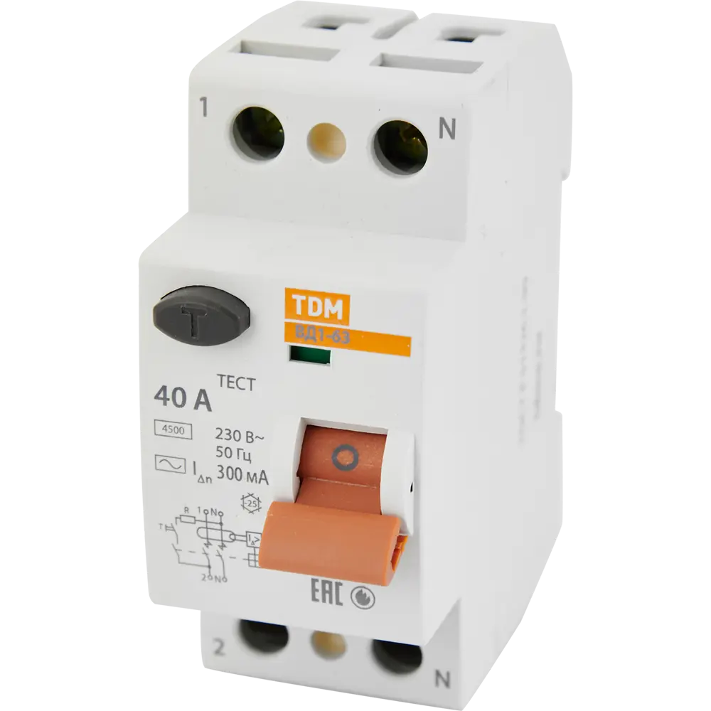 УЗО TDM Electric ВД1-63 40А с защитой от токов утечки 84399431 STLM-0049215