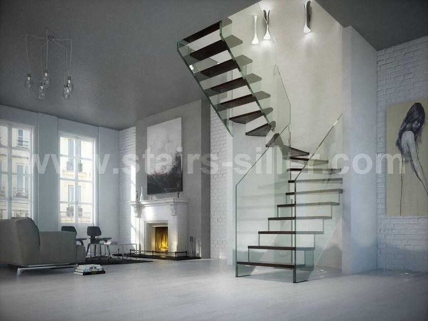 Siller Treppen П-образная самонесущая открытая лестница из стекла Londra sun-id-1423326 - Вид №1