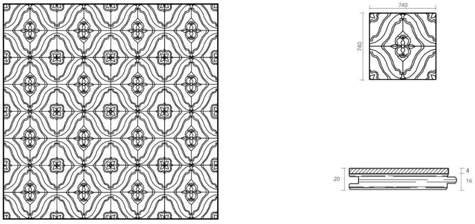 FOGLIE D'ORO Геометрический деревянный пол I moduli heritage sun-id-1368059 - Вид №2