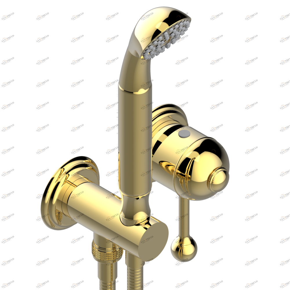 U4E-6561B Trim only for wall mixer with complete handshower on hook Thg-paris Duomo Покрытие PVD золотистый цвет U4E 6561B CAT.F
