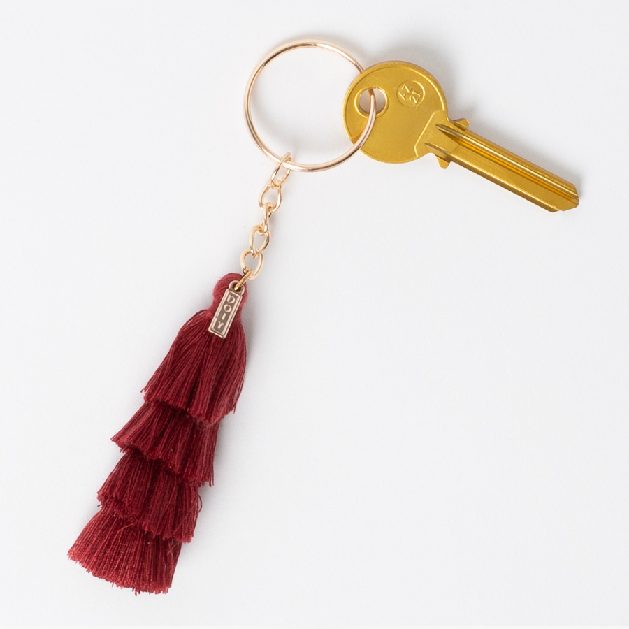DYTASSEBR Брелок для ключей tassels, красно-коричневый Doiy  - Вид №3