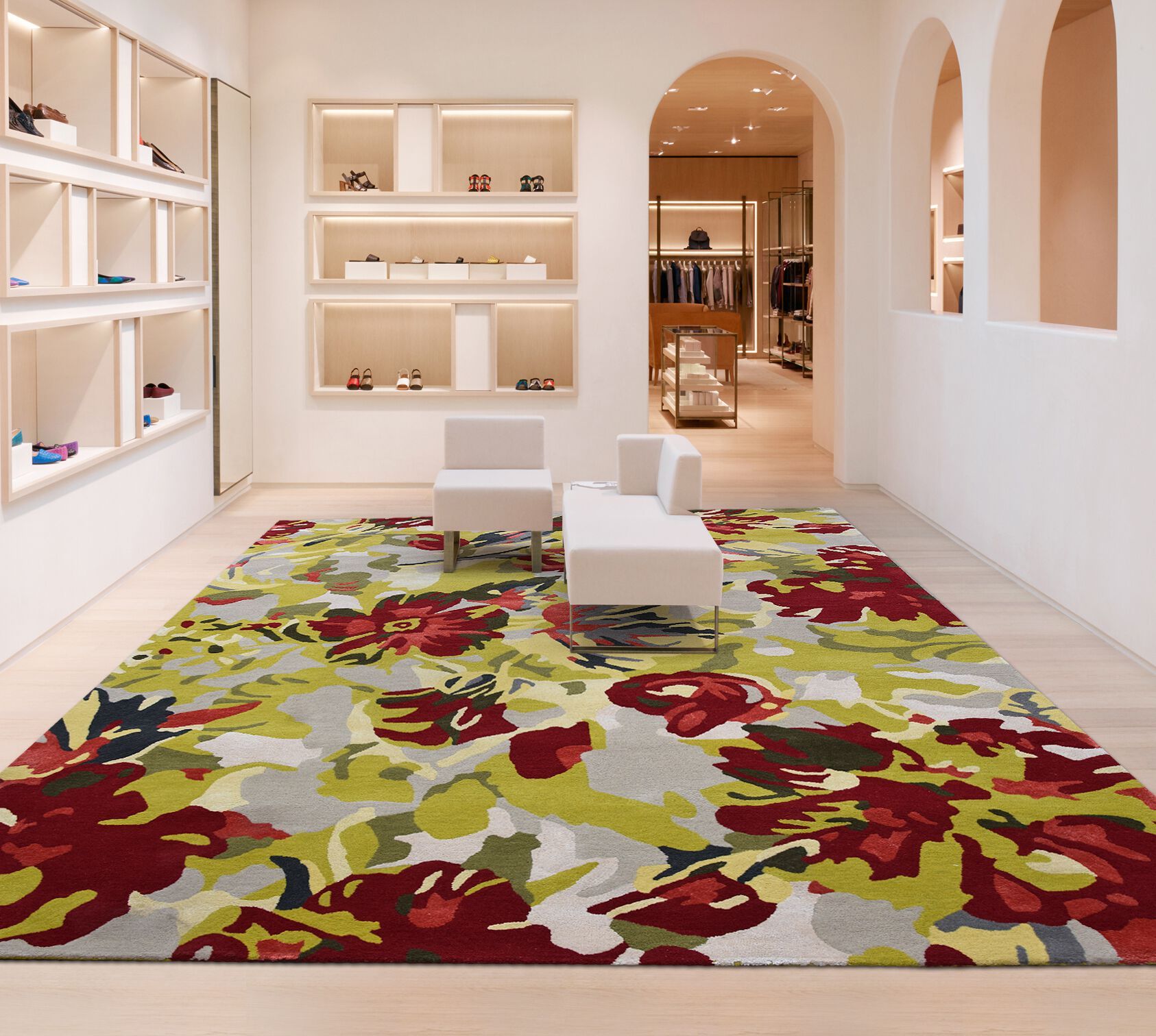 Прямоугольный цветочный ковер с длинным ворсом Ademi Exclusive ARCH-00028486 - Вид №4