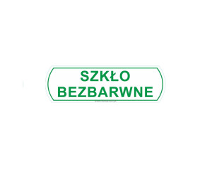 DX683 НАКЛЕЙКА ДЛЯ МУСОРОСЕЛЯ "ПРОЗРАЧНОЕ СТЕКЛО", БОЛЬШАЯ, РАЗМЕРЫ: 14,5 СМ Х 4,4 СМ Merida