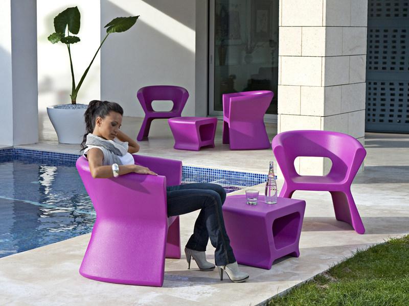 VONDOM Садовый журнальный столик / садовый стул из полиэтилена Pal sun-id-1458205 - Вид №3