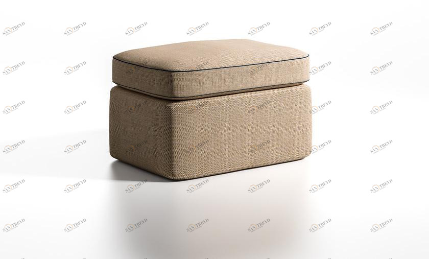 Caroti Квадратный пуф из ткани Via montenapoleone 2051 