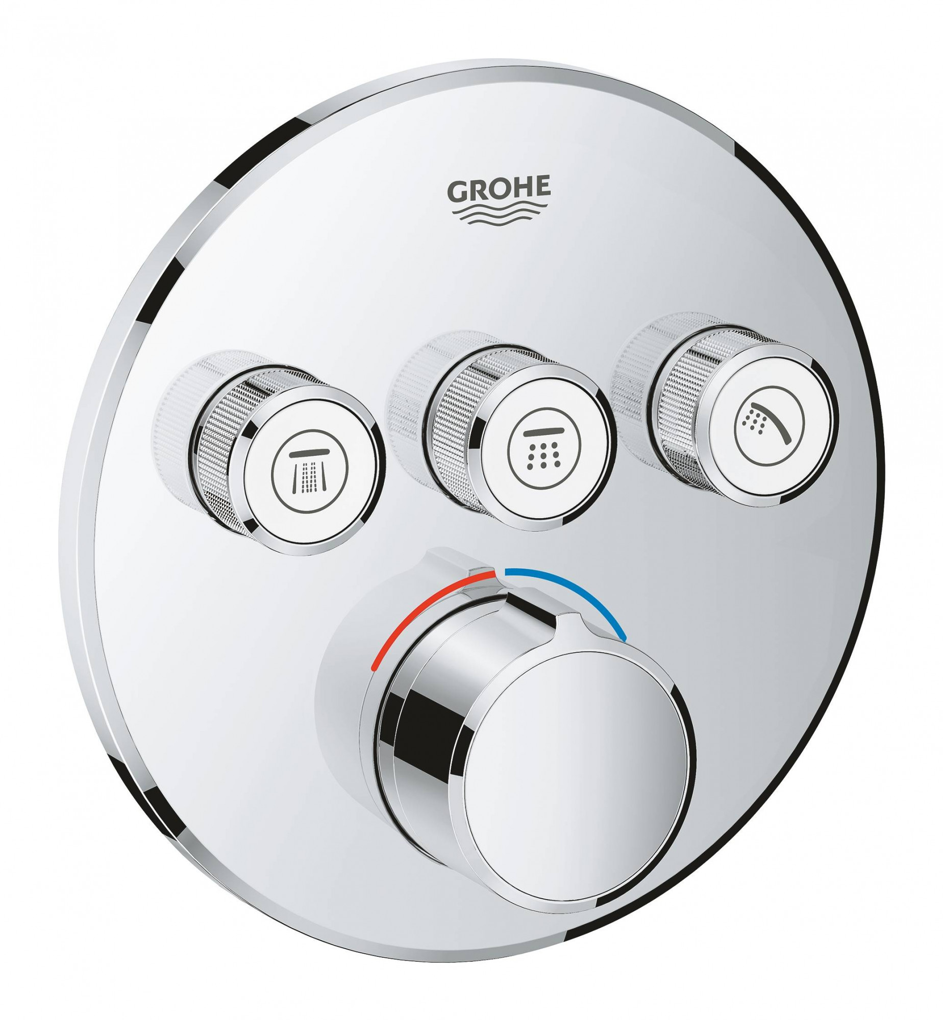 Внешняя часть смесителя GROHE Grohtherm SmartControl на 3 выхода, хром (29146000)