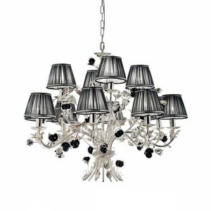 Люстра 6906/8+4 11_V2544 от MM Lampadari черная/серебряная MM LAMPADARI ДИЗАЙНЕРСКИЕ, ДВУХЪЯРУСНЫЕ 246642 Черный
