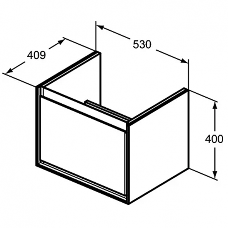 E0846VY Тумба для раковины 60 см Ideal Standard CONNECT AIR - Вид №2