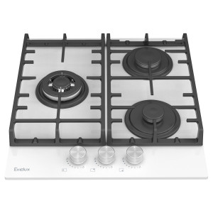 90623856 Газовая варочная панель HEG 450 X 3 конфорки цвет нержавеющая сталь STLM-0312534 EVELUX