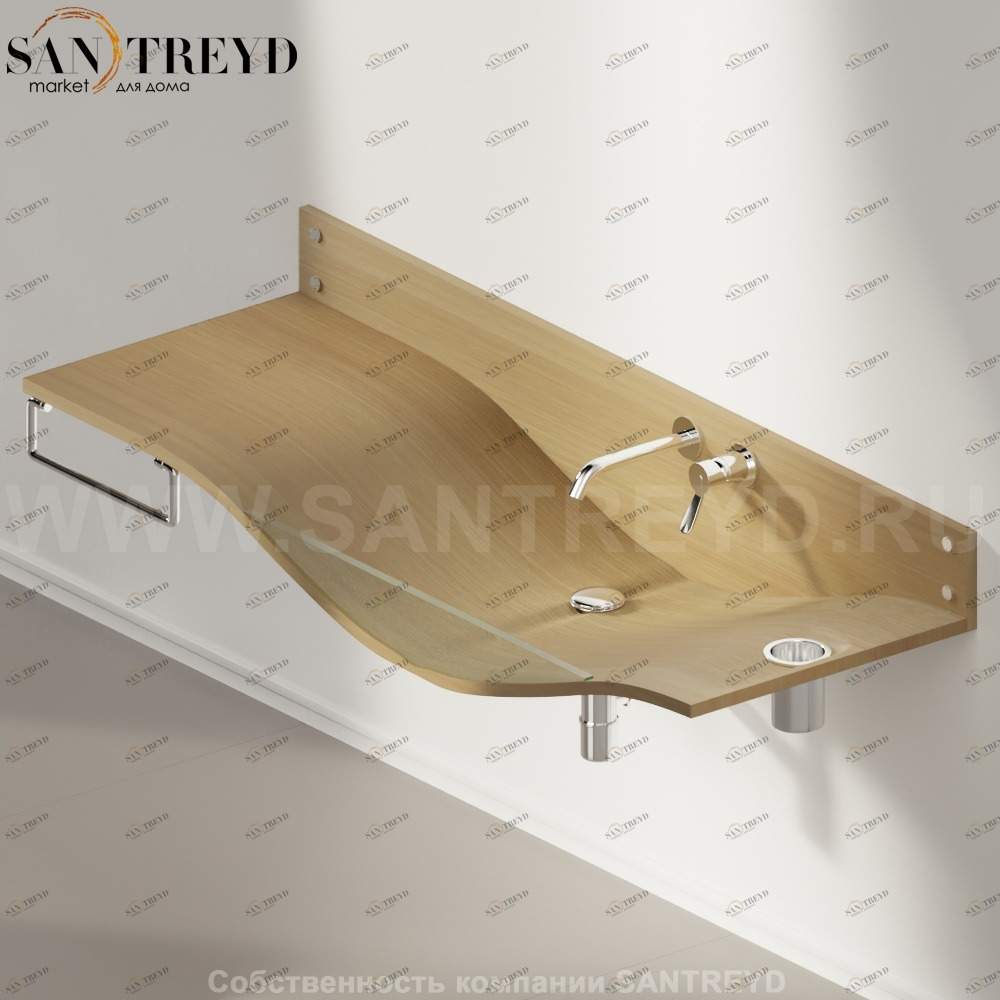 AGAB03501RSXRT Подвесная раковина настенная прямоугольная Agape 