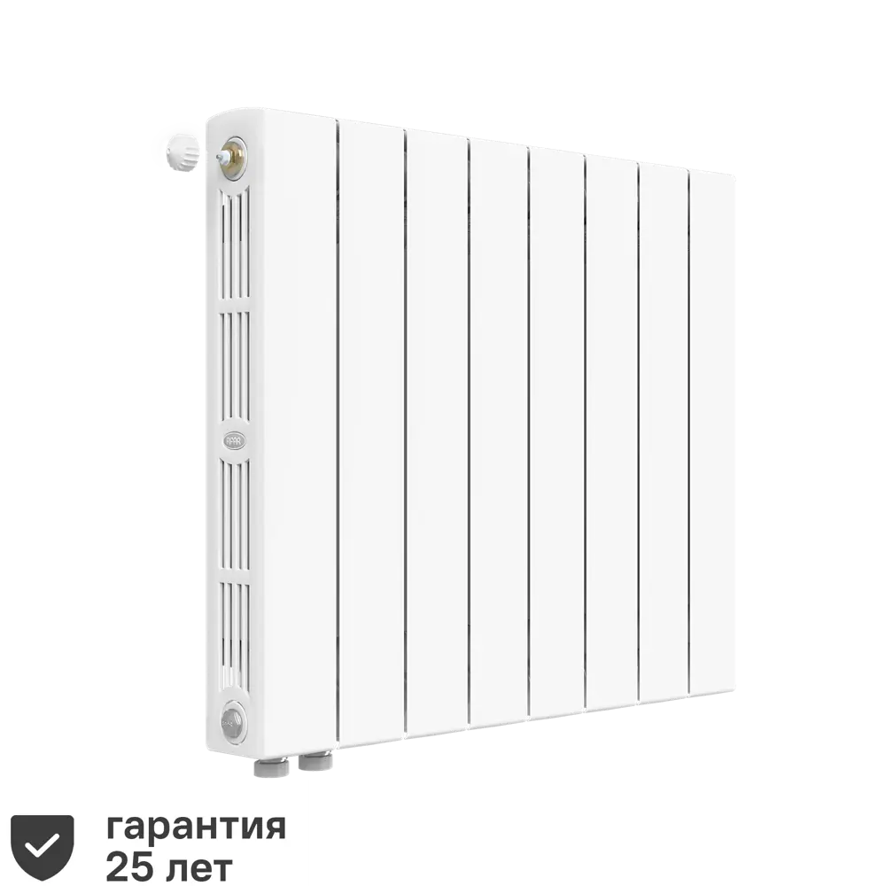 Радиатор секционный Rifar Supremo VL 500/90 8 секций нижнее левое подключение биметалл белый 82392053 STLM-2160854